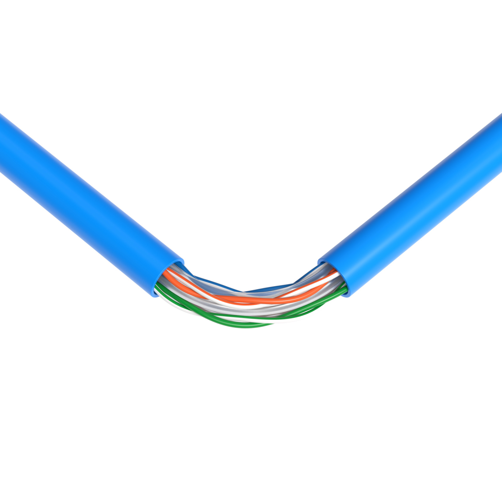 CAT6 Blue Ethernet Cable 988FT 23AWG UTP CCA Network Solid Bulk Wire Open Box