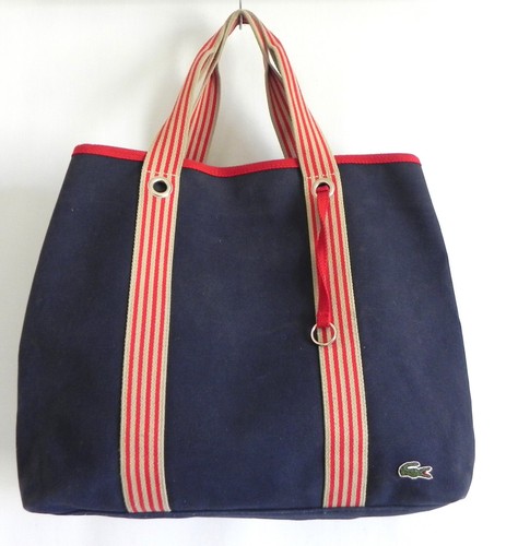 Vintage Lacoste Tote/Beach Bag Canvas 