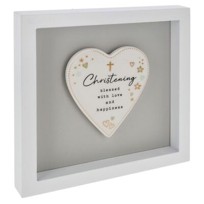 Shudehill Geschenkartikel Herzliche Kunst Herz Plakette in weißem Rahmen - mehrere Optionen