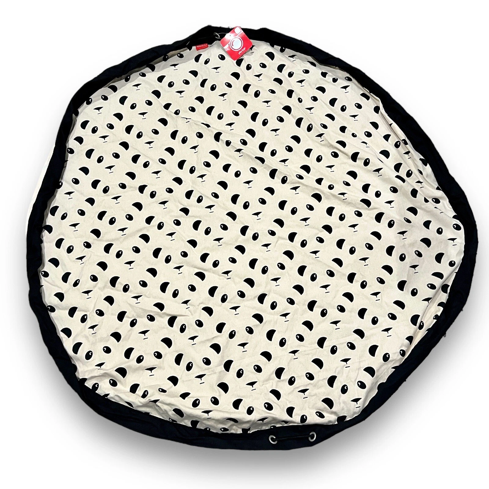 Play & Go 2 in 1 Canvas Kids Toys Storage Bag and Play Mat Panda Bear Print 55"