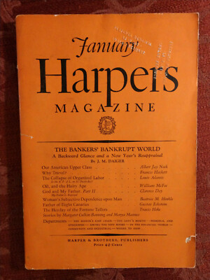 HARPER'S January 1932 Albert Jay Nock Marya Mannes Louis Adamic Clarence Day