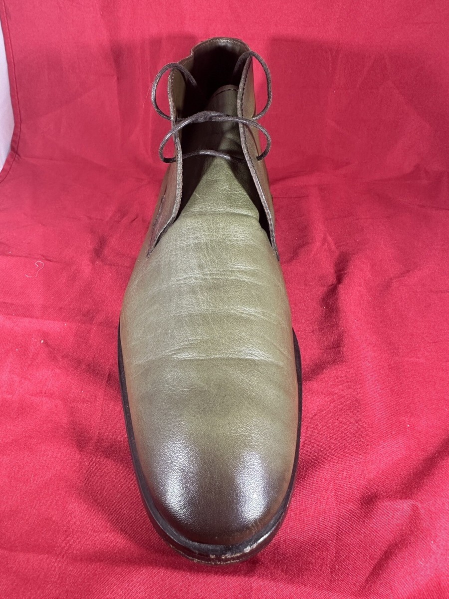 BERLUTI Leather Ankle Chukka Boots Dress Shoes UK 11 US 12 Green 