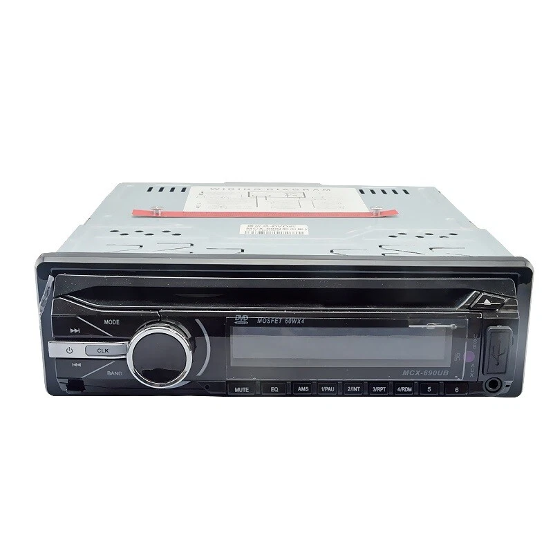 AUTORADIO FRONTALINO ESTRAIBILE BLUETOOTH 1 DIN STEREO AUTO DVD AUX MP3 SD USB - Immagine 2 di 3