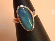 Exclusiver Opal Ring - 19 x 11 mm - tolle Farben - Sterling Silber  925 - Gr. 54