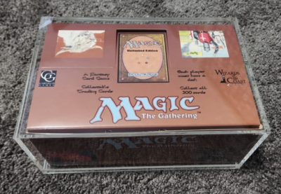 EMPTY 1993 Unlimited Booster Box Acrylic Case MTG Magic