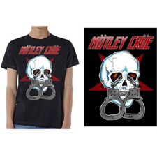 Image of Motley Crue Unisex T-Shirt: Skull Cuffs 2 (Medium)