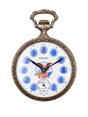 ARNEX 懐中時計 アーネックス 17JEWELS 手巻き　ケネディ Arnex Kennedy JFK Memorial Pocket Watch | eBay