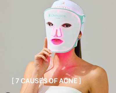Omnilux Clear LED Light Therapy For Acne Face Mask