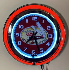 Case Knives logo neon wall clock