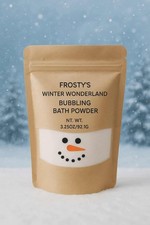 Bubbling Homemade Scented Snowman Bath Salts In Bags
