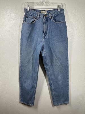 LL Bean Jeans Womens 10 High Rise Tapered Leg Denim Original Fit Classic