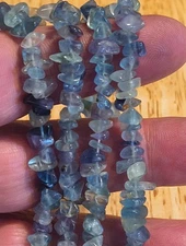 Vintage 36 Inch Aquamarine And Spineal Over The Head Necklace