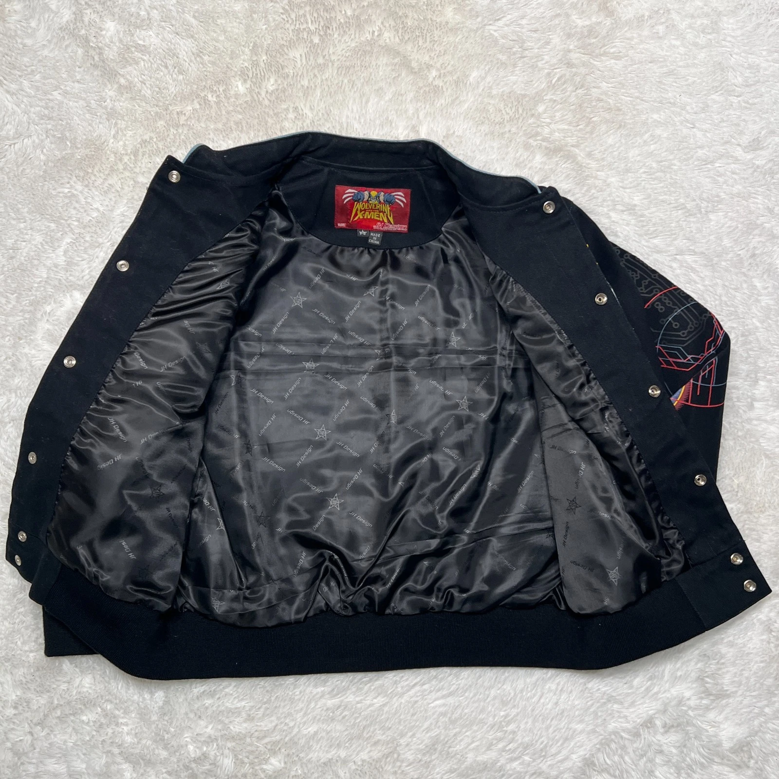 JH DESIGN WOLVERINE AND THE XMEN YOUTH JACKET SIZE L 9-10 MARVEL