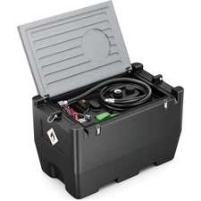 Portable 50 Gallon Diesel Fuel Tank w/ 12V DC Electric Transfer Pump 13.1ft Hose