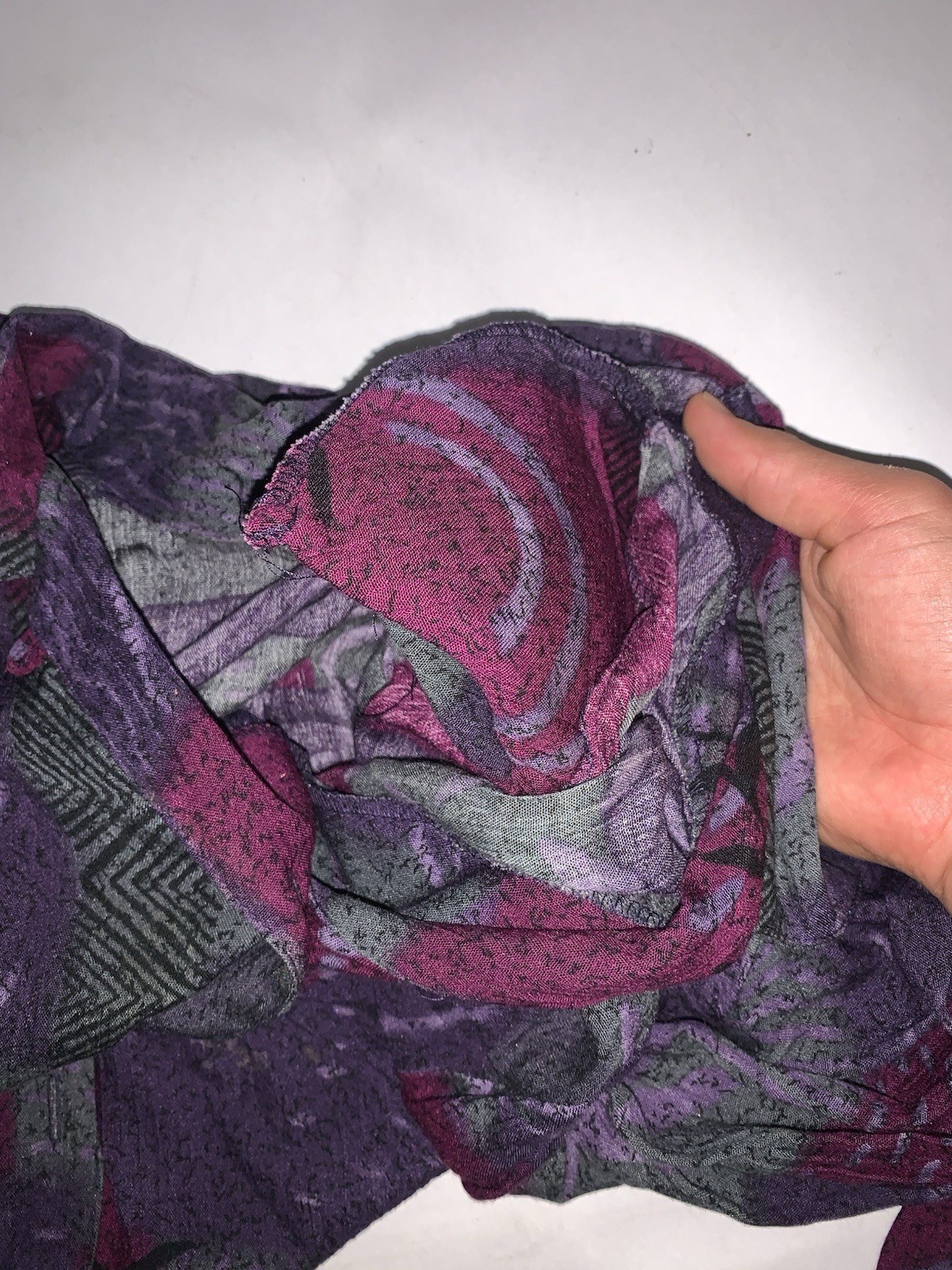CM Shapes Purple Green Patchwork Forest Vine Prin… - image 6
