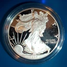 1996-P U.S. SILVER AMERICAN EAGLE - KM#273 - ORIG. BOX & CASE - NO COA - PROOF