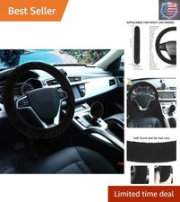 Fluffy Steering Wheel Cover For Women Girls Universal Fit 15 Inch Fur Car Wh...
