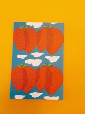 Marimekko strawberries & clouds postcard