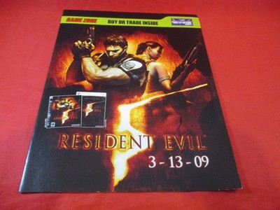 Hollywood Video Game Zone Promo Catalog Resident Evil 5 PS3 Xbox 360 Covr Wii DS