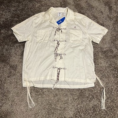 RARE adidas X Clot Edison Chen Bowling Shirt Cream JP1599 Unisex Size XL