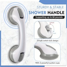 Safety Support Hand Rail Handle Bar Grip Grab Suction For Bath, Bathroom, Shower