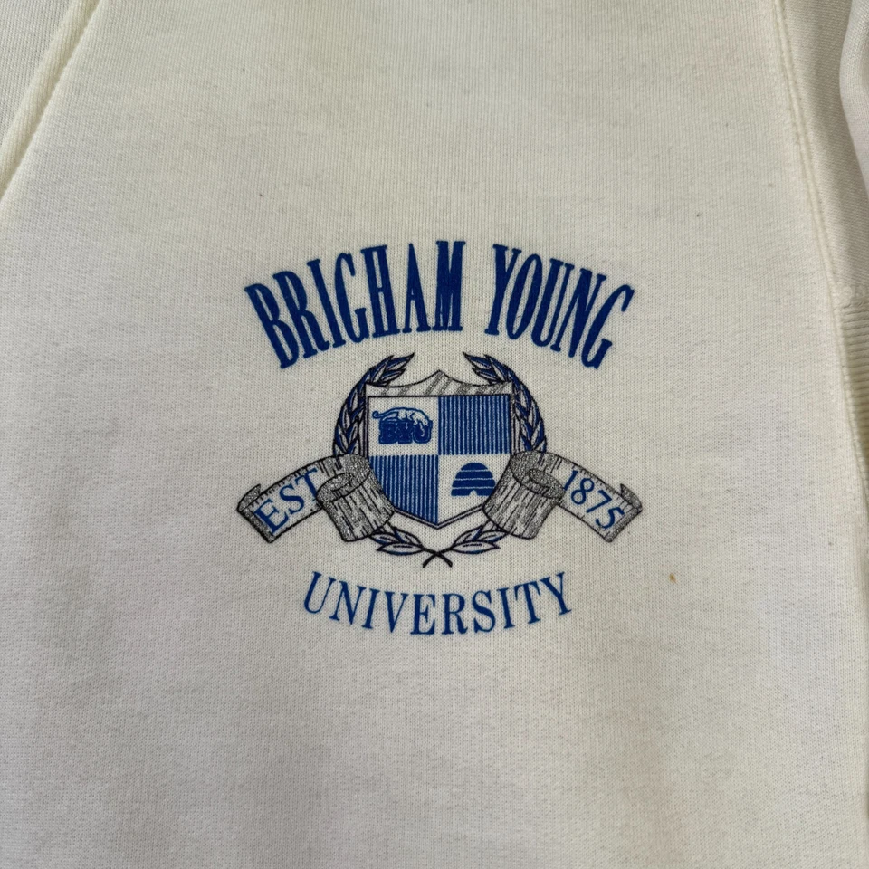 Sudadera De Colección Años 90 Equipo Para Deportes BYU Henly Logo Talla Md Nueva Con Etiquetas Nueva con Etiquetas Defectos Aspecto Foto 4 de 4