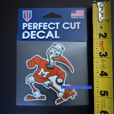 Miami Hurricanes Sebastian The Ibis Mascot Decal Sticker University NCAA Quality