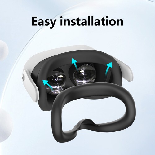 VR Headset Face Silicone Cover Cushion Soft Pads For Oculus Quest 3S Accessor IL - Afbeelding 6 van 14