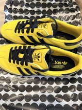 adidas Samba OG Womens 7.5 Yellow Black Patent Leather Bumblebee JR8749 New