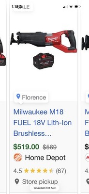 M18 Forge 8.0 Cool System Battery Fuel Saw Zall