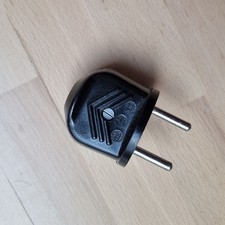 alter Netzstecker 2-polig  Bakelit IKA EIO Vintage Retro DDR Ostalgie; Bastler