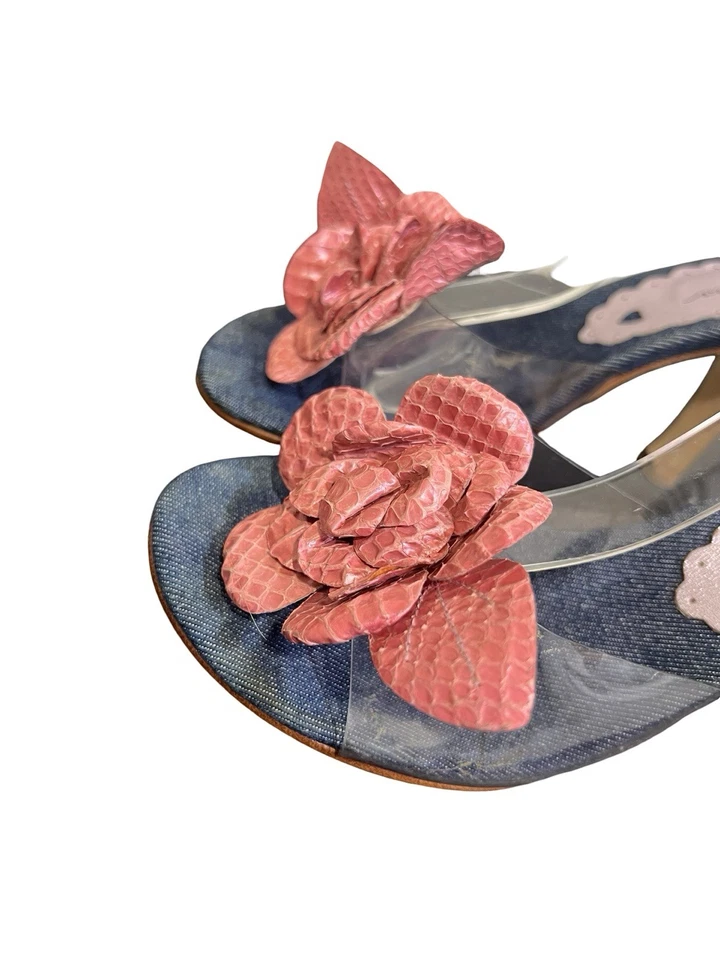 Sandálias Beverly Feldman Vintage 7,5 Transparente - Imagem 2 de 4