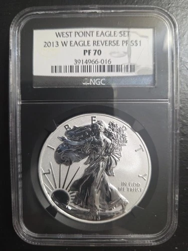 2013 W REVERSE PROOF AMERICAN SILVER EAGLE NGC PF70 WEST POINT SET 