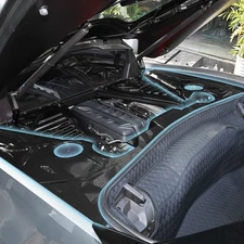 ALLTIMES Glossy Black Engine Bay Trim Panel Cover For Corvette C8 Coupe 20-24 25