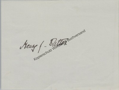 Original Autograph unidentified Musician or Conductor or Actor /// Autogr 334118