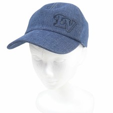 LOUIS VUITTON LV LOGO EMBROIDERED BASEBALL CAP INDIGO BLUE M7009L 2022 MEN'S F/S