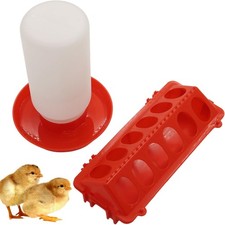 Chick Feeder and Waterer Kit Flip Top 1 Liter