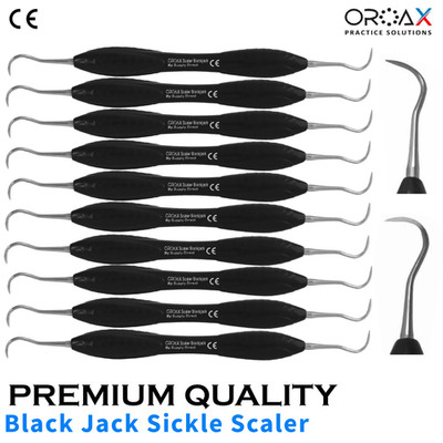 10x Black Jack Dental Scaler Set - Clinical Hygiene Tools for Students & Clinics