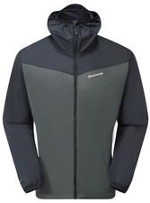 Montane Mens Litespeed Hooded Windproof Jacket XL Grey/Black. Superb Condition