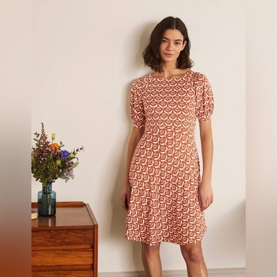 Boden Roberta Floral Jersey A-Line Dress