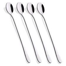 9-Inch Long Handle Iced Tea Spoon Coffee Spoon Ice Cream Spoons Stainless Ste...