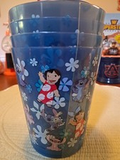 DISNEY PLASTIC DRINKING CUPS LILO STITCH 16 OZ NEW WRAPPED 4-PACK