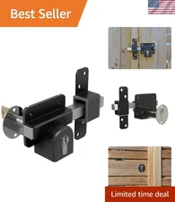 Heavy-Duty 316 Stainless Steel Gate Lock for Gates & Garage Doors Up to 2" Thick