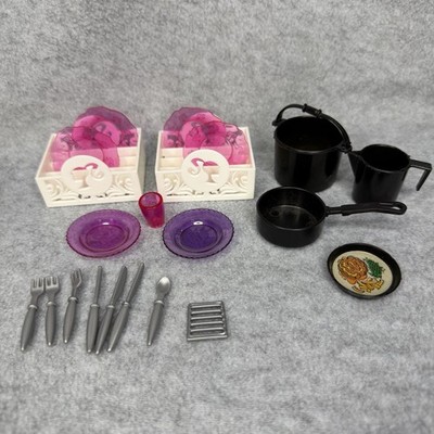 Kitchen Accessories Lot 21 Barbie Dream Townhouse Doll House Replacement 2008