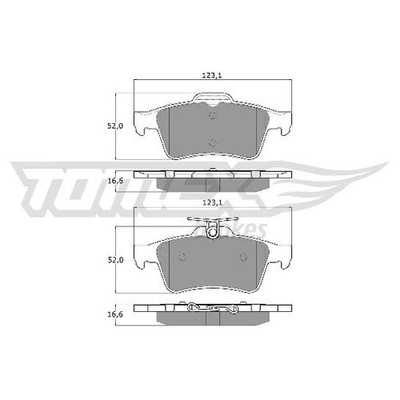 Tomex-Brakes Bremsbelagsatz 21174677 Bremsklötze hinten 1360304 1753860