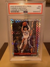 2005 BOWMAN DP & PROS. CARMELO ANTHONY CHROME X-FRACTOR 