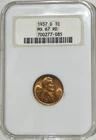 1937-D Lincoln Wheat Cent 1C NGC MS67 RD Fatty Holder