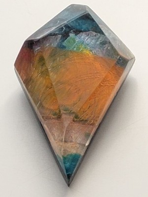 Vintage Unique Handmade Individual Acrylic Sculptural Brooch Pin Jewelry Signed