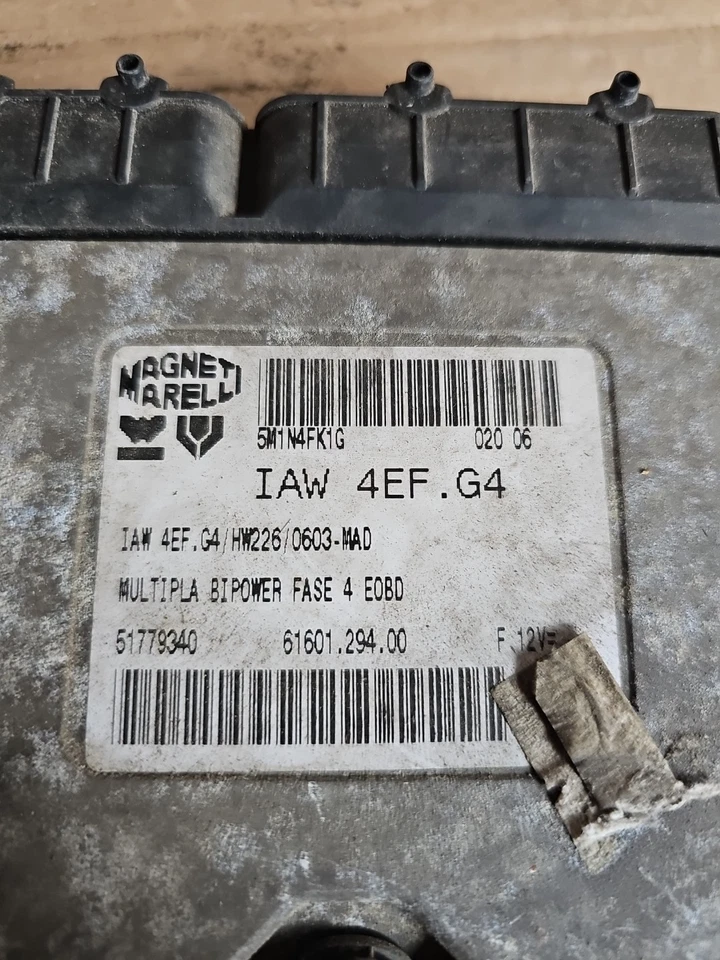 Centralina MAGNETI MARELLI IAW4EF.G4 FIAT MULTIPLA 1F 1.6 16V 76kw 51798647 - Immagine 2 di 2