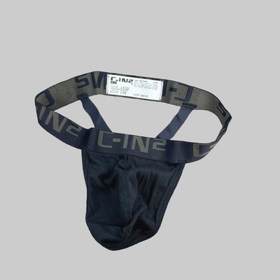 C-IN2 men Black Core Y-back cotton G-string Thong underwear size S M L XL 2XL
